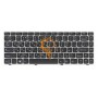Клавіатура для ноутбука Lenovo IdeaPad Z360 срібляста рамка, чорна RU