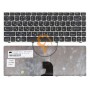 Клавіатура для ноутбука Lenovo IdeaPad Z360 срібляста рамка, чорна RU