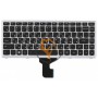 Клавіатура для ноутбука Lenovo IdeaPad Z400 з підсвіткою, сіра рамка, чорна RU