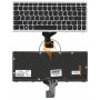 Клавіатура для ноутбука Lenovo IdeaPad Z400 з підсвіткою, сіра рамка, чорна RU