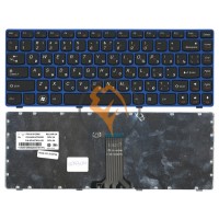 Клавіатура для ноутбука Lenovo IdeaPad Z470 G470Ah G470GH Z370 синяя рамка, чорна RU