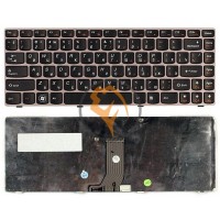 Клавіатура для ноутбука Lenovo IdeaPad Z470 G470Ah G470GH Z370 сіра рамка, чорна RU