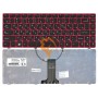 Клавіатура для ноутбука Lenovo IdeaPad Z470 G470Ah G470GH Z370 красная рамка, чорна RU