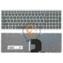 Клавіатура для ноутбука Lenovo Ideapad Z500 з підсвіткою, сіра рамка, чорна RU