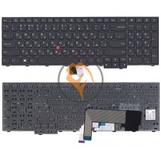 Клавіатура для ноутбука Lenovo Ideapad Edge E545 з підсвіткою, чорна рамка, чорна RU