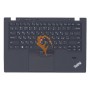 Клавіатура для ноутбука Lenovo ThinkPad X1 Carbon з підсвіткою, з топ панеллю, з вказівником Point Stick, чорна RU