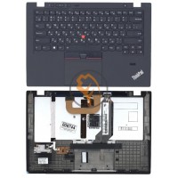 Клавіатура для ноутбука Lenovo ThinkPad X1 Carbon з підсвіткою, з топ панеллю, з вказівником Point Stick, чорна RU