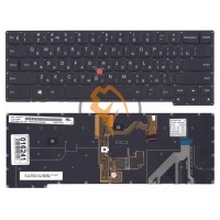 Клавіатура для ноутбука Lenovo ThinkPad carbon Gen 2 2014 X1 з підсвіткою, з вказівником Point Stick, без рамки, чорна RU