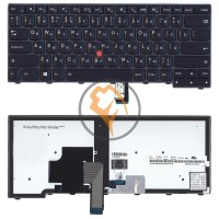 Клавіатура для ноутбука Lenovo ThinkPad Edge T440 T440P T440S з підсвіткою, з вказівником Point Stick, сіра рамка, чорна RU