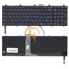 Клавіатура для ноутбука MSI GE60 з підсвіткою, чорна рамка, чорна RU