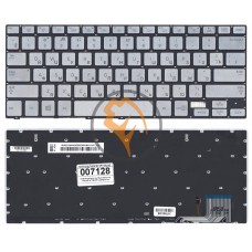 Клавіатура для ноутбука Samsung 740U3E NP740U3E з підсвіткою, без рамки, срібляста RU