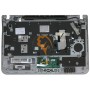 Клавіатура для ноутбука Samsung NF310 чорна з топ панеллю, срібляста RU