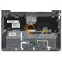 Клавіатура для ноутбука Samsung NP530U3B чорна з топ панеллю, сіра RU