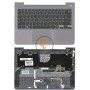 Клавіатура для ноутбука Samsung NP530U3B чорна з топ панеллю, сіра RU