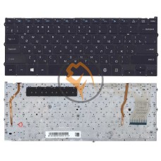 Клавіатура для ноутбука Samsung NP940X3G з підсвіткою, без рамки, чорна RU