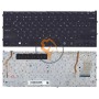 Клавіатура для ноутбука Samsung NP940X3G з підсвіткою, без рамки, чорна RU