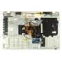 Клавіатура для ноутбука Samsung QX530 чорна з топ панеллю, срібляста RU