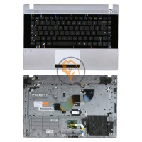 Клавіатура для ноутбука Samsung RC410 чорна з топ панеллю, чорна RU