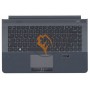Клавіатура для ноутбука Samsung RC420 чорна з топ панеллю, сіра RU