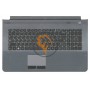 Клавіатура для ноутбука Samsung RC720 чорна з топ панеллю, сіра RU