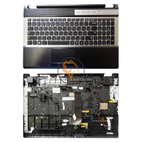 Клавіатура для ноутбука Samsung RF510 чорна з топ панеллю, чорна RU