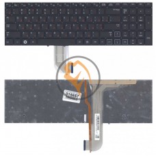 Клавіатура для ноутбука Samsung RF710 з підсвіткою, без рамки, чорна RU