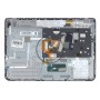Клавіатура для ноутбука Samsung SF310 чорна з топ панеллю, срібляста RU