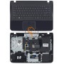 Клавіатура для ноутбука Samsung SF411 чорна з топ панеллю, синяя RU