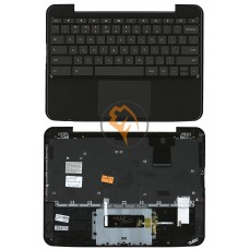 Клавіатура для ноутбука Samsung Chromebook XE500 чорна з топ панеллю, чорна RU