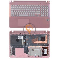 Клавіатура для ноутбука Sony FIT 15 SVF15 рожева з топ панеллю, сіра RU