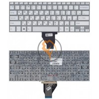 Клавіатура для ноутбука Sony Vaio FIT 14E без рамки, срібляста RU