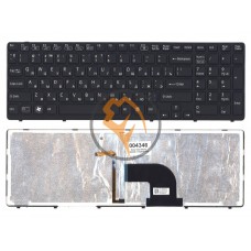 Клавіатура для ноутбука Sony Vaio SVE15 з підсвіткою, чорна рамка, чорна RU