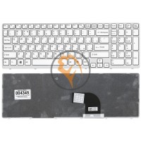 Клавіатура для ноутбука Sony Vaio SVE15 SVE1511V1R біла рамка, біла RU
