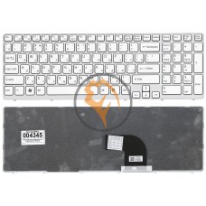 Клавіатура для ноутбука Sony Vaio SVE15 SVE1511V1R біла рамка, біла RU
