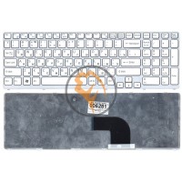 Клавіатура для ноутбука Sony Vaio SVE17 біла рамка, біла RU