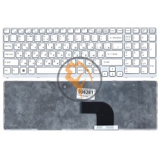 Клавіатура для ноутбука Sony Vaio SVE17 біла рамка, біла RU