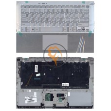 Клавіатура для ноутбука Sony Vaio SVP11 срібляста з топ панеллю, срібляста RU