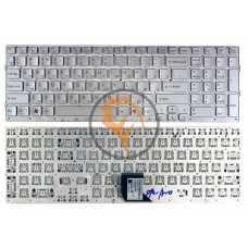 Клавіатура для ноутбука Sony Vaio VPC-CB17 VPC-CB без рамки, срібляста RU