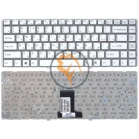 Клавіатура для ноутбука Sony Vaio VPC-EA без рамки, біла RU