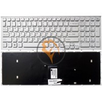Клавіатура для ноутбука Sony Vaio VPC-EB біла рамка, біла RU