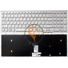 Клавіатура для ноутбука Sony Vaio VPC-EB біла рамка, біла RU