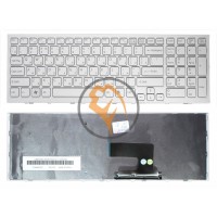 Клавіатура для ноутбука Sony Vaio VPC-EE VPCEE біла рамка, біла RU