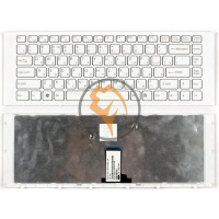 Клавіатура для ноутбука Sony Vaio VPC-EG біла рамка, біла RU