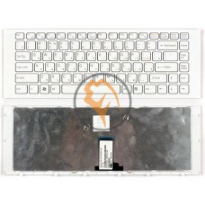 Клавіатура для ноутбука Sony Vaio VPC-EG біла рамка, біла RU
