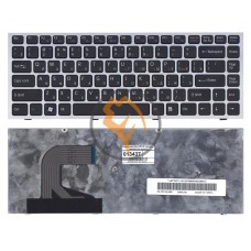 Клавіатура для ноутбука Sony Vaio VPC-S срібляста рамка, чорна RU
