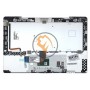 Клавіатура для ноутбука Sony Vaio VPC-SB чорна з топ панеллю, срібляста RU for fingerprint reader
