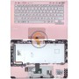 Клавіатура для ноутбука Sony Vaio VPC-SB Rose рамка, срібляста RU fingerprint reader
