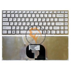 Клавіатура для ноутбука Sony Vaio VPC-Y срібляста рамка, біла RU