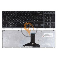 Клавіатура для ноутбука Toshiba Satellite A660 A665 чорна рамка, чорна RU