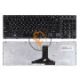 Клавіатура для ноутбука Toshiba Satellite A660 A665 чорна рамка, чорна RU